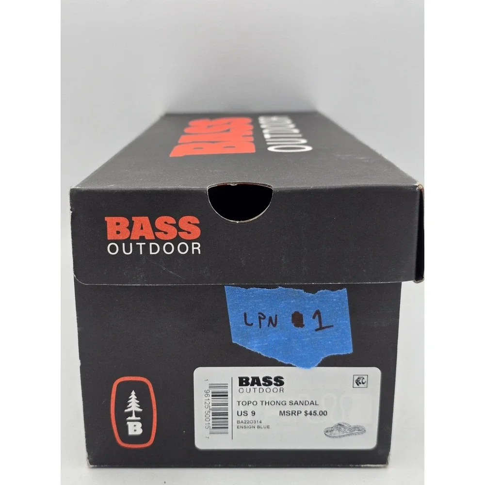 NEW BASS OUTDOOR TOPO THONG Sandal‎ — US SIZE 9 - Ensign Blue - NIB